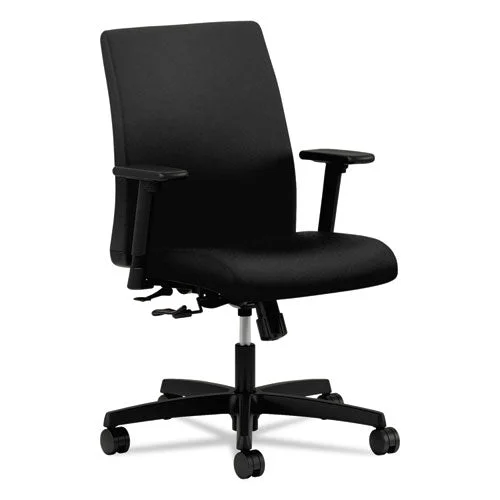Ignition Series Fabric Low-back Task Chair, Supports Up To 300 Lb, 17″ To 21.5″ Seat Height, Black