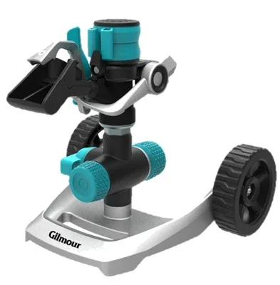 Impulse Sprinkler With Wheel Base, Metal