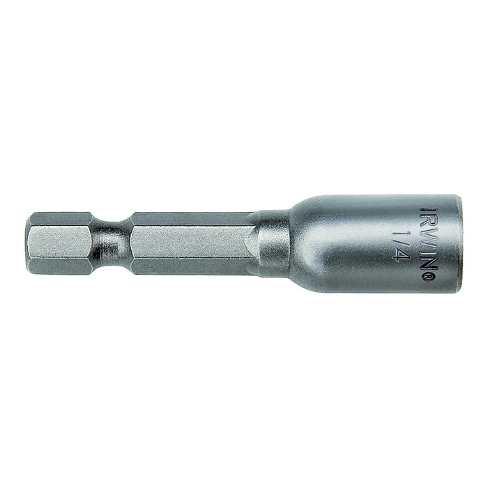 IRWIN 3548121C Nutsetter, 1/4 in Drive, Lobular Drive, 2-9/16 in L, 1/4 in L Shank, Hex Shank