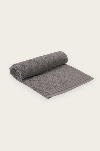 Jacquard Monogram Beach Towel – Aman Grey