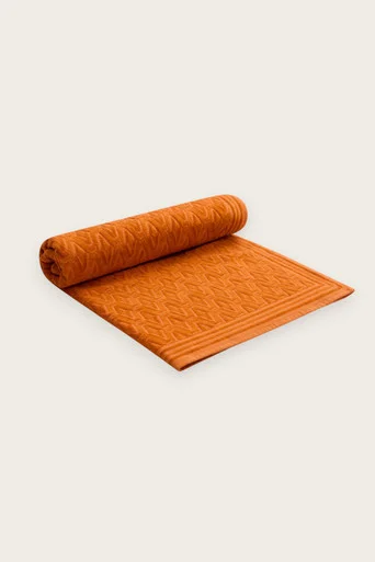 Jacquard Monogram Beach Towel – Sunset Orange
