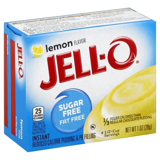 Jell-O Sugar Free Lemon Flavored Pudding Mix-1 oz.-24/Case