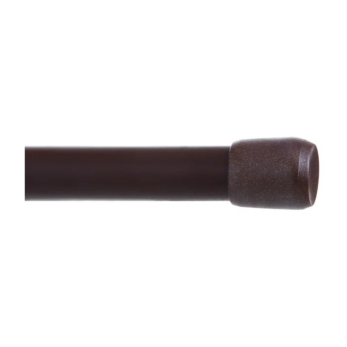 Kenney KN621 Spring Tension Rod, 5/8 in Dia, 48 to 75 in L, Metal, Chocolate
