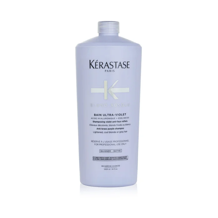 KERASTASE Blond Absolu Bain Ultra-Violet Anti-Brass Purple Shampoo (Lightened Cool Blonde or Grey Hair) 1000ml/34oz