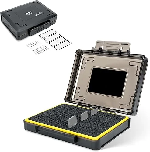 Kiwifotos 60 Slot SD Memory Card Case Holder – Water-Resistant & Anti-Shock SD Card Organizer with Stackable Design