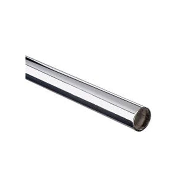 Knape & Vogt KV 750 750 5 96 Round Closet Rod, 1-5/32 in ID x 1-5/16 in OD Dia, 96 in L, Steel, Chrome