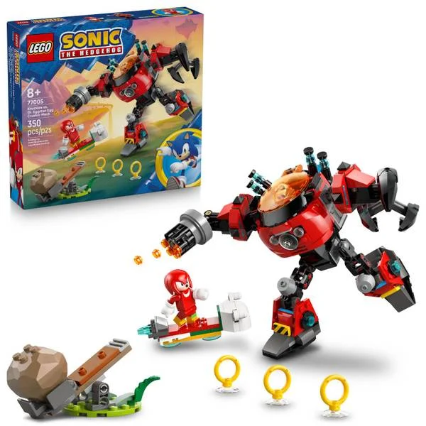 Knuckles vs. Dr. Eggman Egg Crusher Mech 77005 Building Set