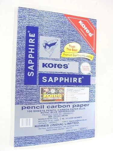 Kores Pen/Pencil Carbon Paper,Sapphire Blue – Pack of 200 Sheets Premium Quality