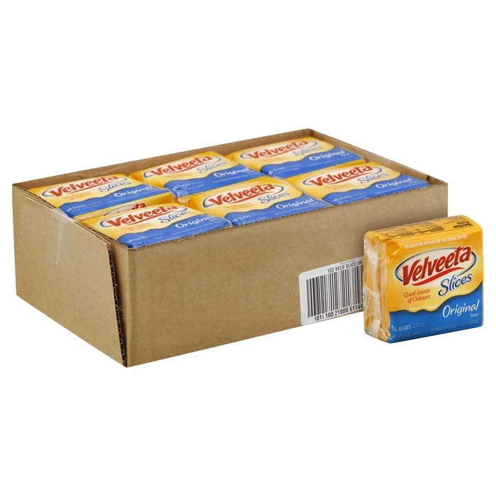 Kraft Velveeta Sliced Cheese, 12 Ounce — 12 per case.