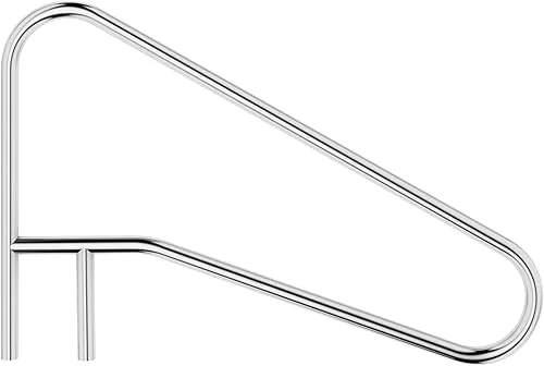 KUAFU Pool Handrail Grab Rail, Swimming Pool Bend Handle Stair Rail for Inground Pool 49.5’X35.5′ Stainless Steel 300lbs Load Capacity