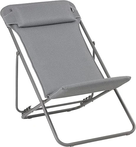 Lafuma Maxi TRANSAT Folding Sling Chair, Silver