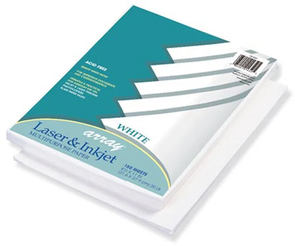 Laser & Inkjet Paper 8 1/2″ x 11″ 150 Sheets (White)