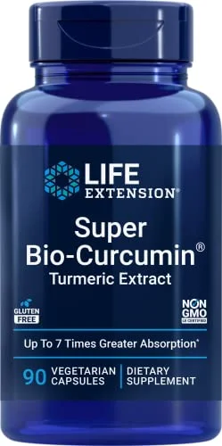 Life Extension Super Bio-Curcumin Turmeric Extract 400mg, 90 Veg Caps – Vegetarian Capsules – Non-GMO – Highly Absorbable