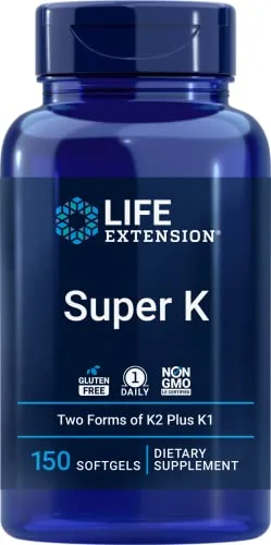 Life Extension Super K, 150 Softgels, with Vitamin K1 and K2 – MK4 & MK7