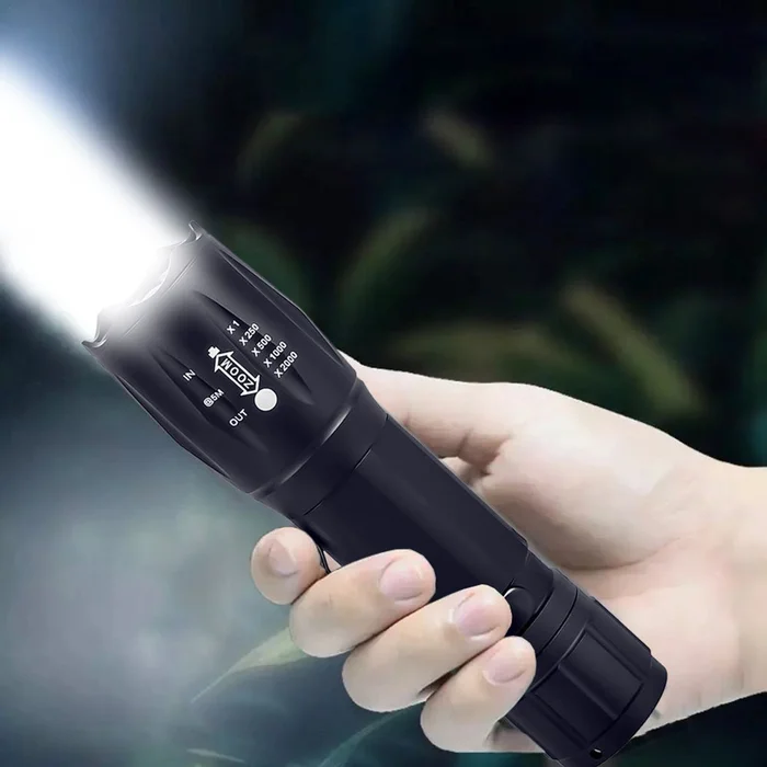 Light Bead Telescopic Zoom Adjustable Flashlight (2-Pack)