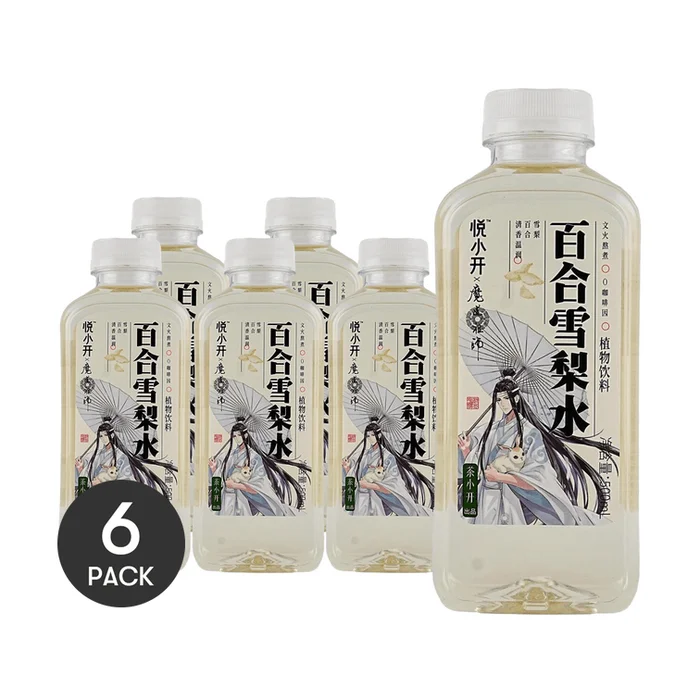 Lily Bulb & Snow Pear Drink, 16.9 fl oz *6【6 Packs】【Low Calorie 0 Fat 0 Caffeine】