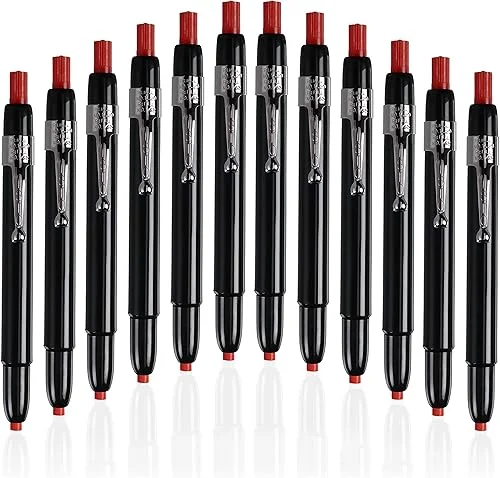 Listo 1620 – Box of 12 – RED COLOR – China Markers/Grease Pencils/China Marking Pencils/Wax Pencils