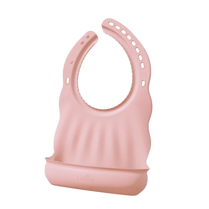 Lollipop Silicone Baby Bibs (Misty Rose)