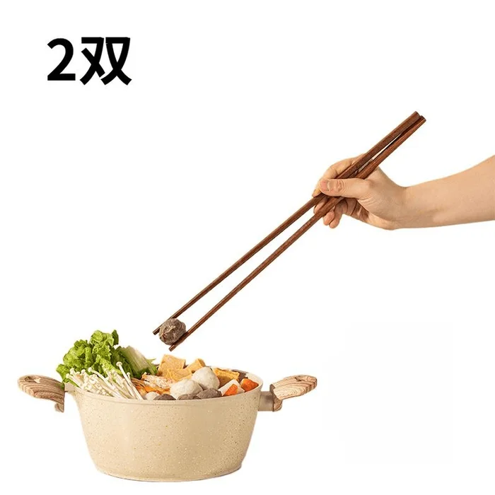 Long Chopsticks Fried Date Wood Chopsticks 42cm*2 Pairs