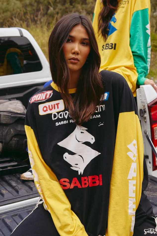 Long Sleeve Don’t Quit Your Day Dream Oversize Tee – Black