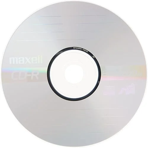 Maxell – MAX648250, Branded CD Recordable Media – Noise free Playback CDs 700Mb Storage – 2x to 48x, Write Speed with 80 min – Blank CDs, Storage & Reusable Spindle Case Holder – 50 Pk, Silver