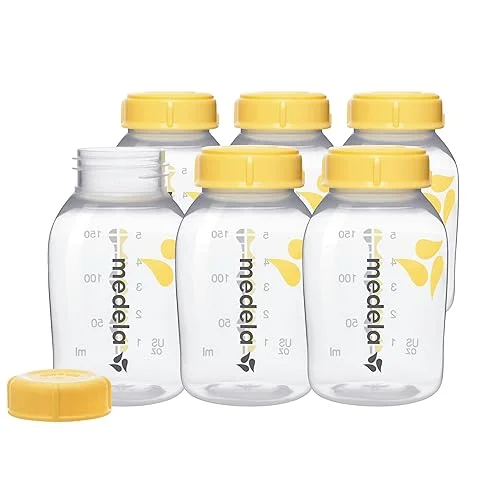 Medela Breast Milk Collection and Storage Bottles, BPA Free, 6 Pack, 5 Ounces, Compatible with Medela Breast Pumps
