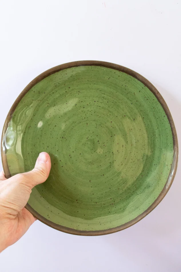 Melamine Salad Plate, Green, 8.4″ x .7″