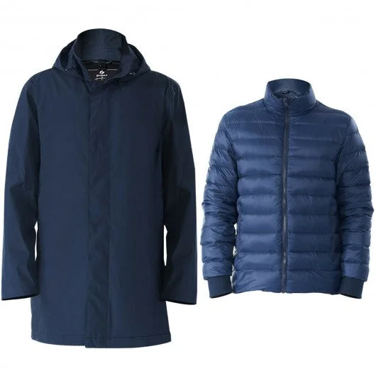 Men’s Interchange 3 in 1 Waterproof Detachable Ski Jacket-Navy-L