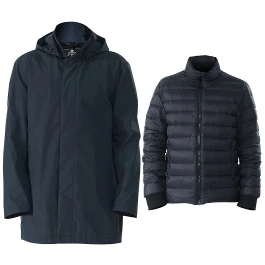 Men’s�Interchange�3�in�1�Waterproof Detachable Ski�Jacket-Black-XL