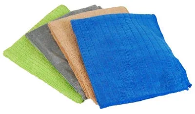 Microfiber Cleaning Cloth, Green, 4-pk.