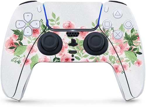 MightySkins Glossy Glitter Gaming Skin for PS5 / PlayStation 5 Controller – Butterfly Garden | Durable High-Gloss Glitter Finish | Easy to Apply and Change Style | Made in The USA