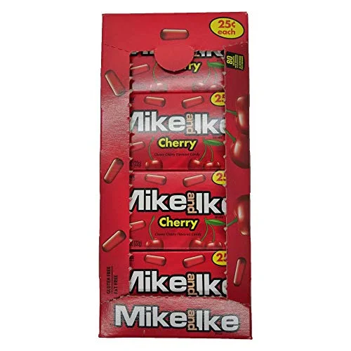 Mike and Ike Cherry Chewy Candies – Case of 24 0.78-oz. Box