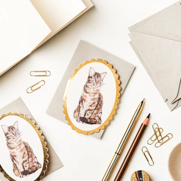 Mini Card – Tabby Cat