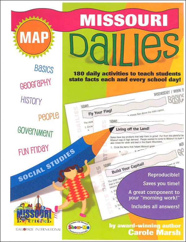 Missouri Dailies: 180 Daily Activities for Kids