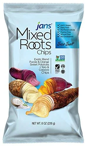 Mixed Roots Chips – All Natural Vegetable Chips (Sea Salt, 8 oz)