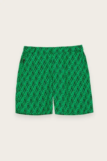 Monogram Tailored Swim Short – Green