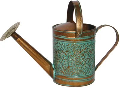 Morgan Watering Can, Copper & Patina Metal, 1-gallon