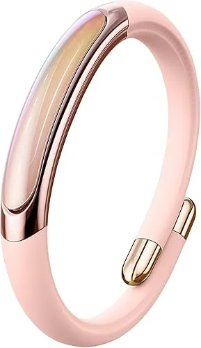 Mosquito Repellent Bracelets 1 Pack, DEET Free Mosquito Repellent Bands with 6 Pcs Essential Oil Cotton, Waterproof Insect Bug Repellent Wristbands for Adults and Kids Indoor Outdoor Use (Pink)