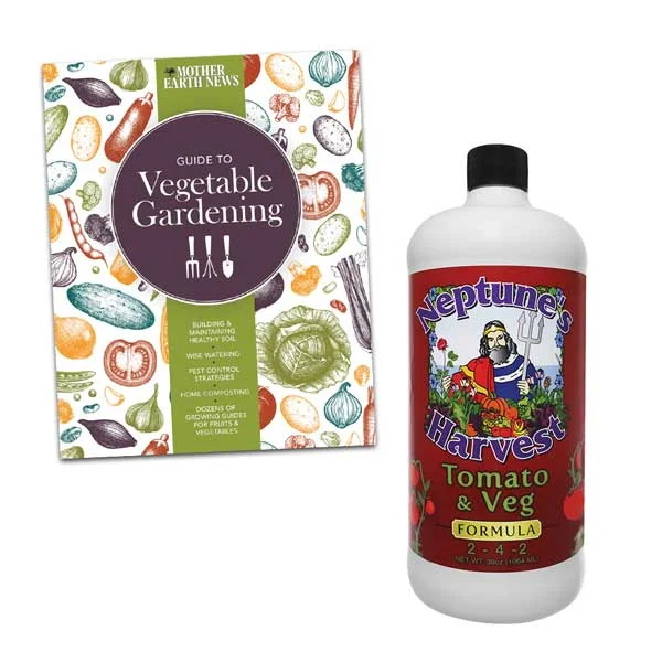 Mother Earth News Guide To Vegetable Gardening & Fertilizer Set