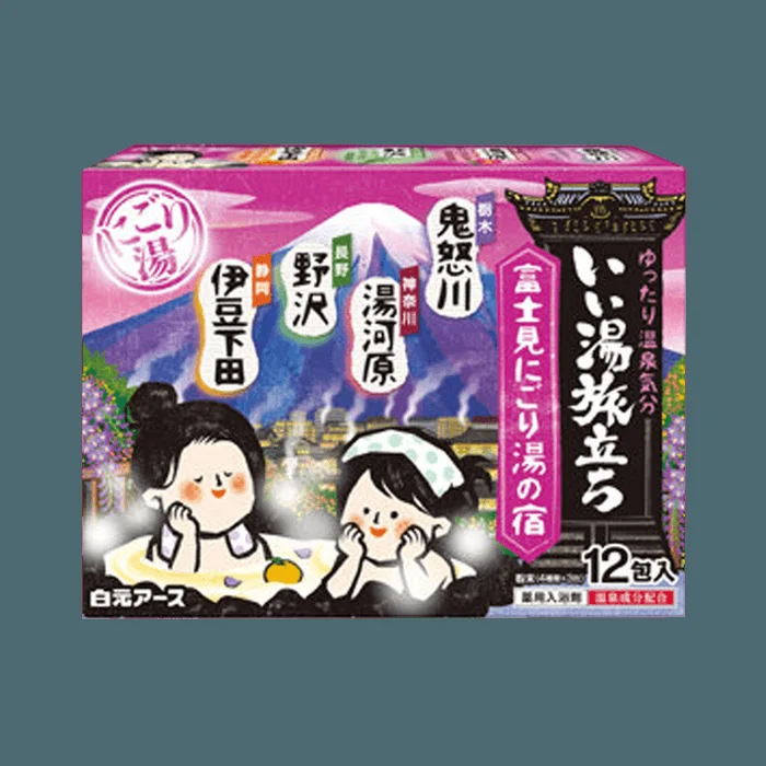 Mt. Fuji Series Bath Powder 25g x 12 (4 Scents x 3 Packs)