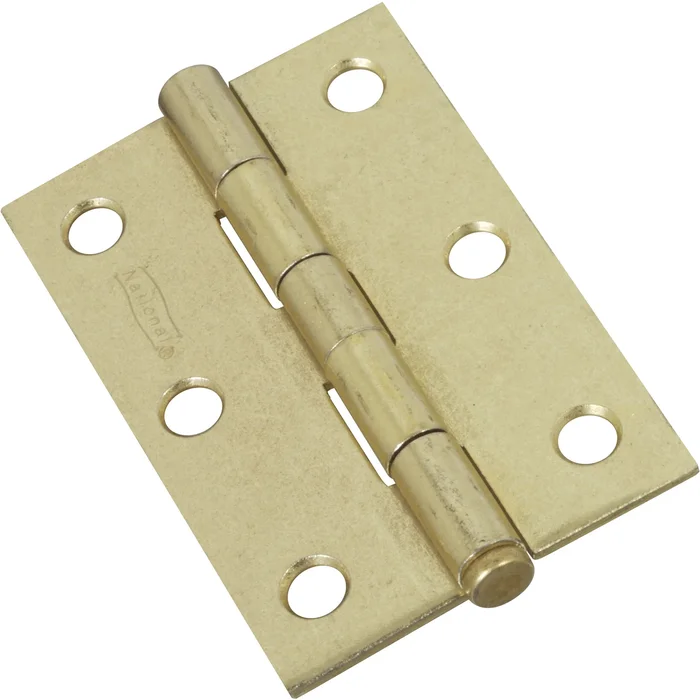 N142-067 Narrow Hinge, 3 In W Frame Leaf, 0.065 In Thick Frame Leaf, Steel, Brass, 28 Lb
