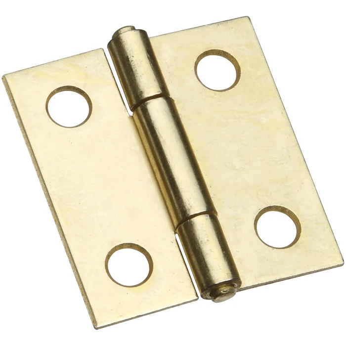 N146-068 Narrow Hinge, 1-1/2 In W Frame Leaf, 0.045 In Thick Frame Leaf, Brass/cold Rolled Steel, 7 Lb