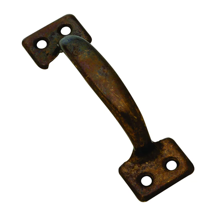 N164-848 Sash Lift, 4 In L Handle, Steel, Antique Brass
