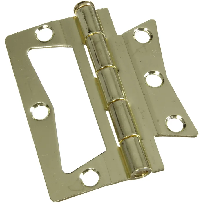 N244-780 Door Hinge, Non-rising, Steel, Brass, Surface