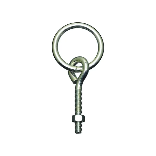 National Hardware 2061BC Series N220-624 Hitch Ring with Eye Bolt, 160 lb Working Load, 2 in ID Dia Ring, Steel, Zinc