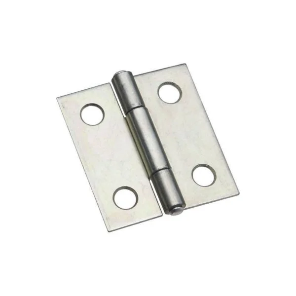 National Hardware N146-043 Narrow Hinge, 1-1/2 in W Frame Leaf, 0.045 in Thick Frame Leaf, Aluminum/Cold Rolled Steel