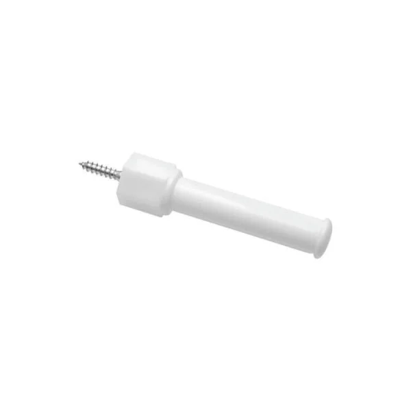 National Hardware N191-510 Door Stop, 3.287 in Projection, Plastic, White