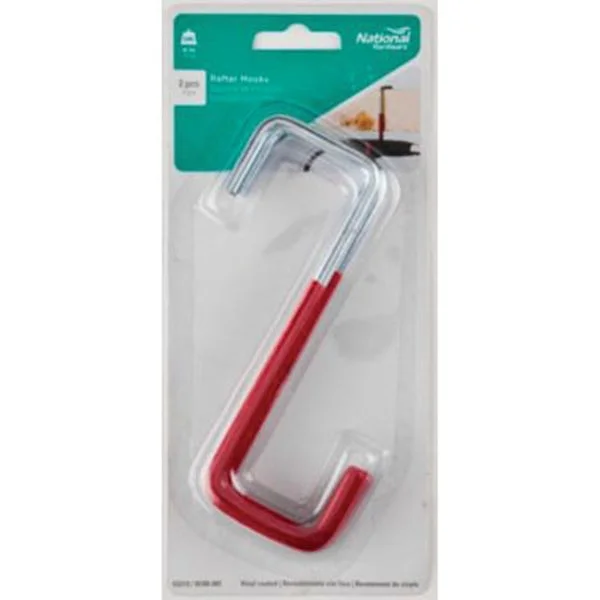 National Hardware V2219 N188-001 Rafter Hook, 40 lb, 1-5/8 in Opening, Steel, Red