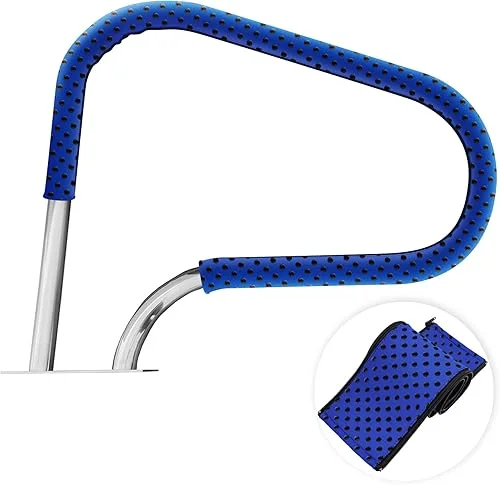 Neoprene Zippered Pool Handrail Cover 4 Feet Slip Resistant Rail Grip for Swimming Pool Hand Railing Cover