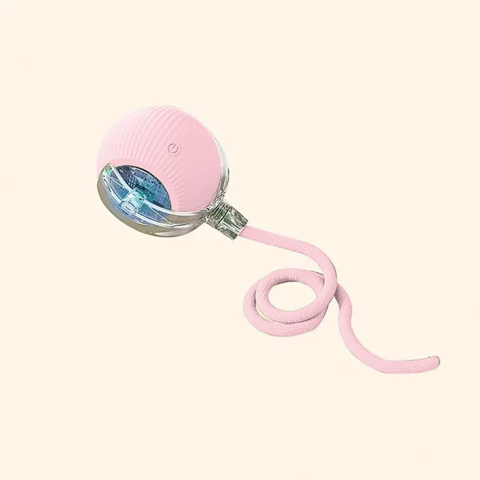 New Automatic Cat Teasing Ball For Relieving Boredom Pet Toy Gentle Pink F